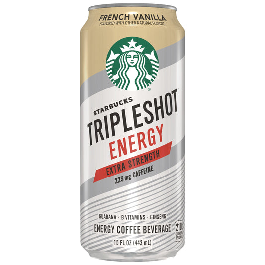 Starbucks Tripleshot Energy French Vanilla Extra Strength Coffee Energy Drink, 15 oz Can