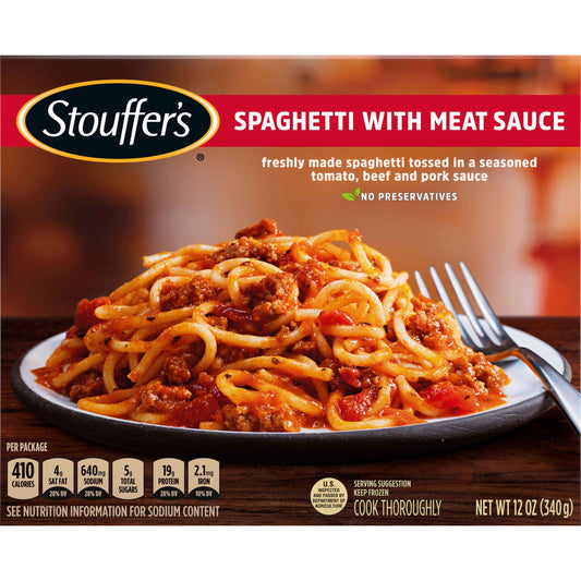 Stouffer's Meat Sauce Spaghetti Frozen Meal, 12 oz (Frozen)