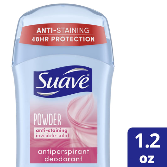Suave Deodorant Antiperspirant & Deodorant Stick Powder, Unisex 1.2 oz
