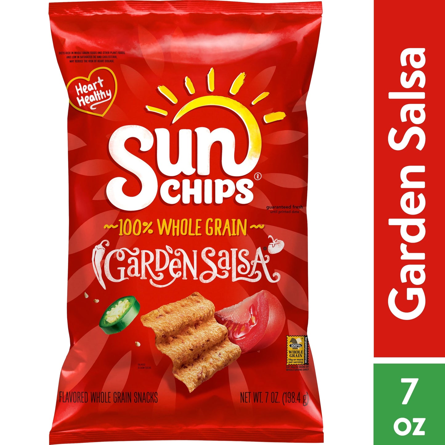 SunChips Garden Salsa Whole Grain Snacks, 7 oz Bag