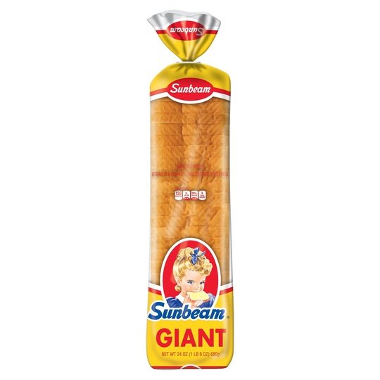 Sunbeam Giant White Bread, Sliced Sandwich Bread Loaf, 24 oz