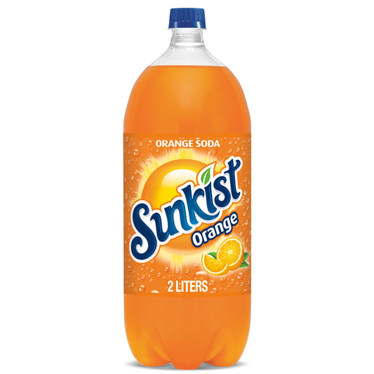 Sunkist Orange Soda Pop, 2 L bottle