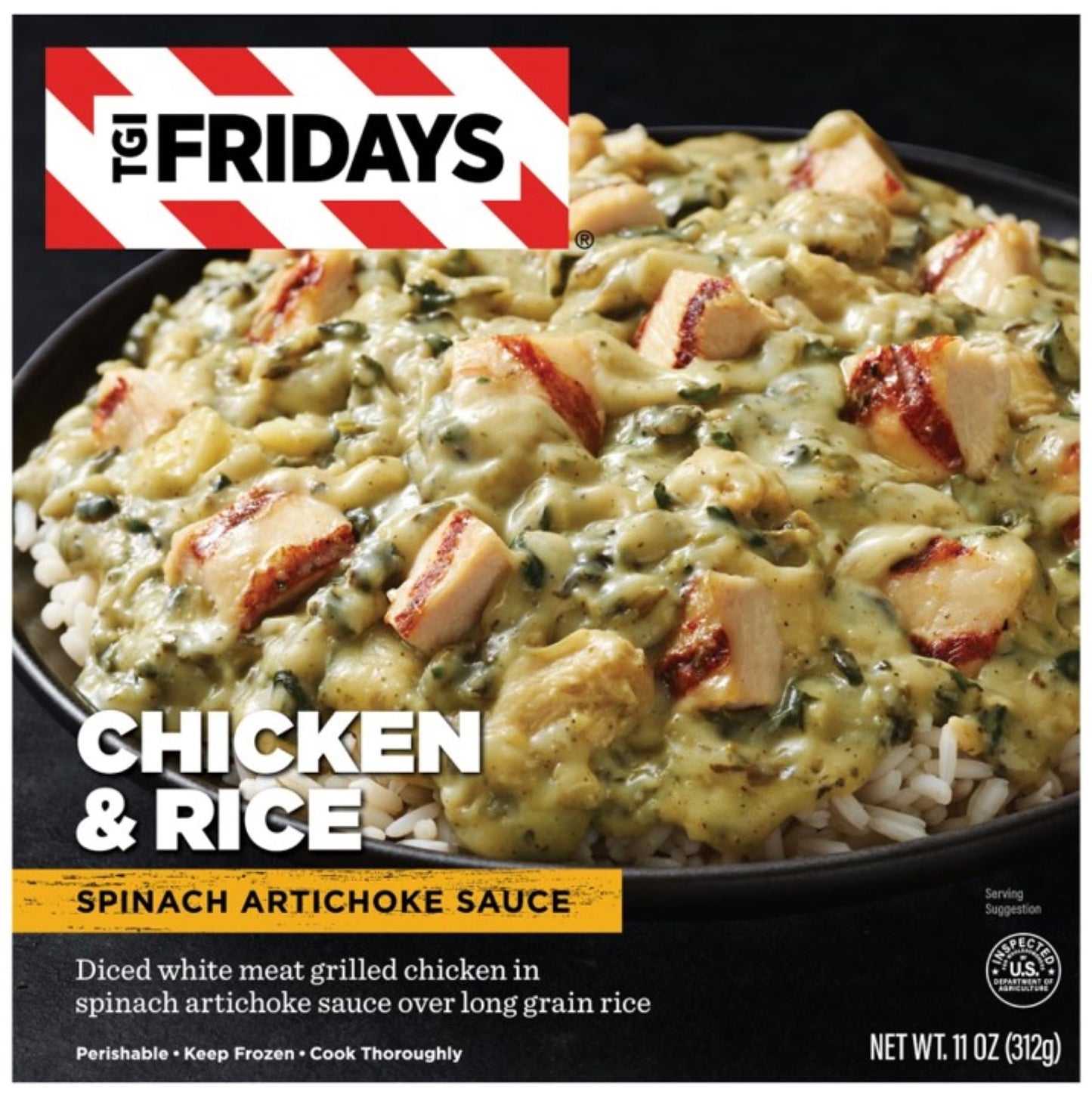 TGI Friday's Spinach Artichoke Chicken with Rice, 11oz