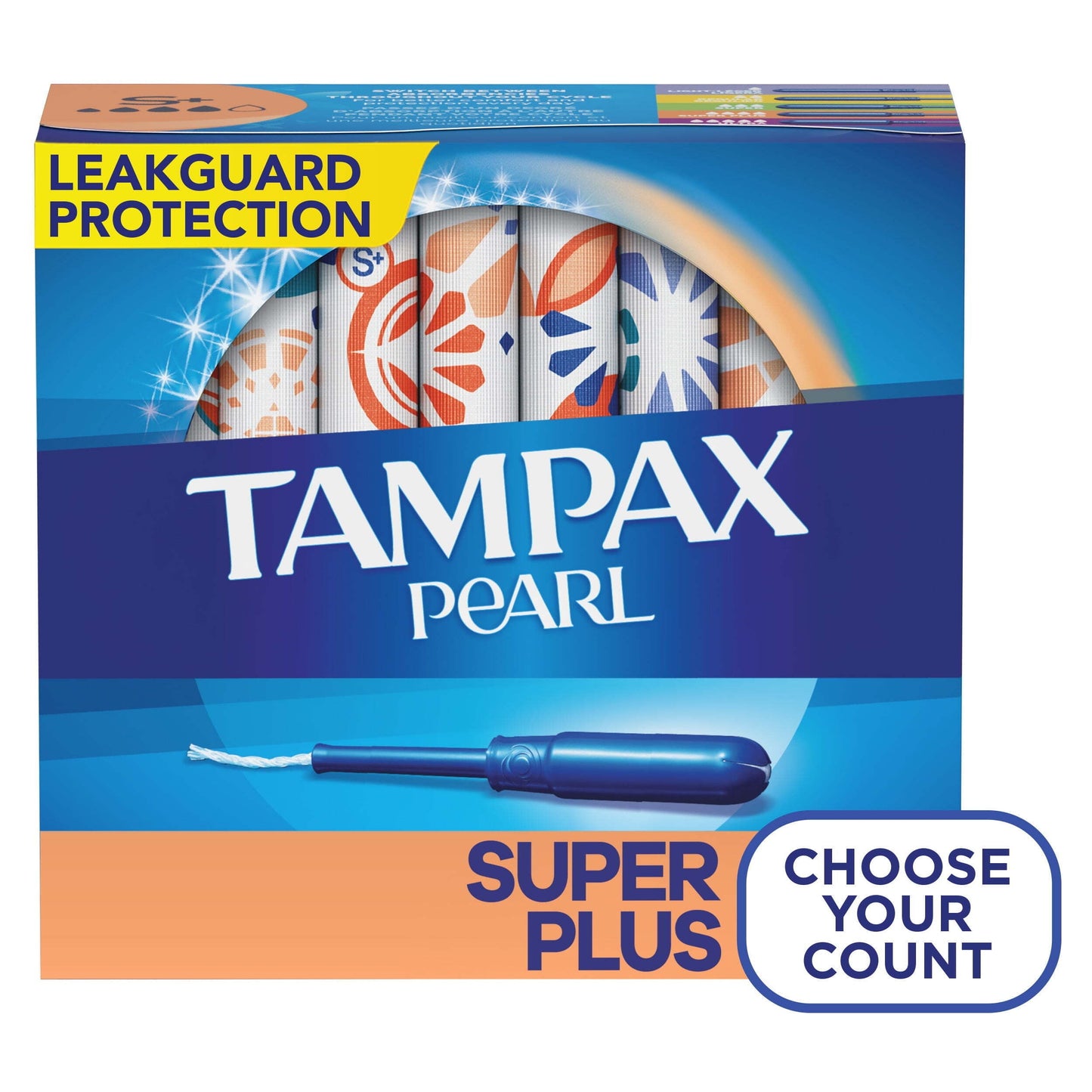 Tampax Pearl Tampons with LeakGuard Braid, Super Plus Absorbency, 50 Count