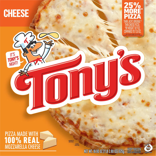 Tony's Thin Crust Cheese Frozen Pizza 18.9oz