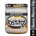 Tostitos Medium Queso Blanco Dip, Naturally and Artificially flavored, 15 oz Jar