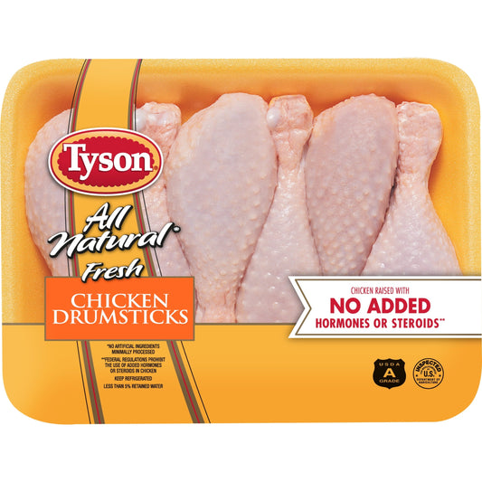 Tyson All Natural Chicken Drumsticks, 1.5 - 2.5 lb Tray