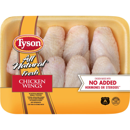 Tyson All Natural Chicken Wings, 1.75 - 2.4 lb Tray