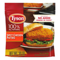 Tyson Fully Cooked and Breaded Spicy Chicken Patties, 1.62 lb Bag (Frozen)