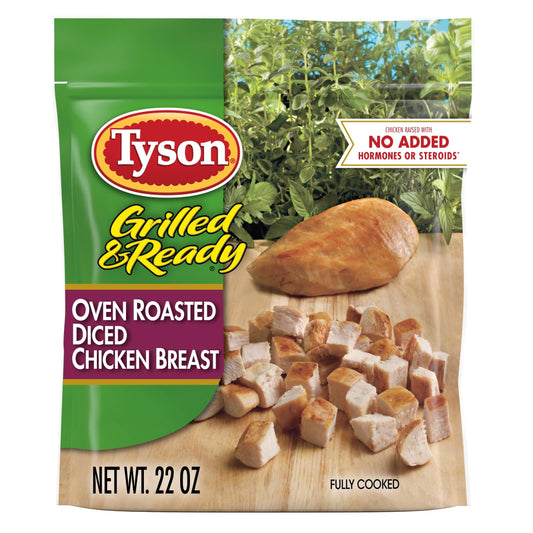 Tyson Grilled & Ready Oven Roasted Diced Chicken Breast, 1.37 lb (Frozen)