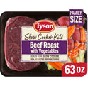 Tyson Ready for Slow Cooker Beef Chuck Roast with Vegetables Meal Kit Boneless Tray