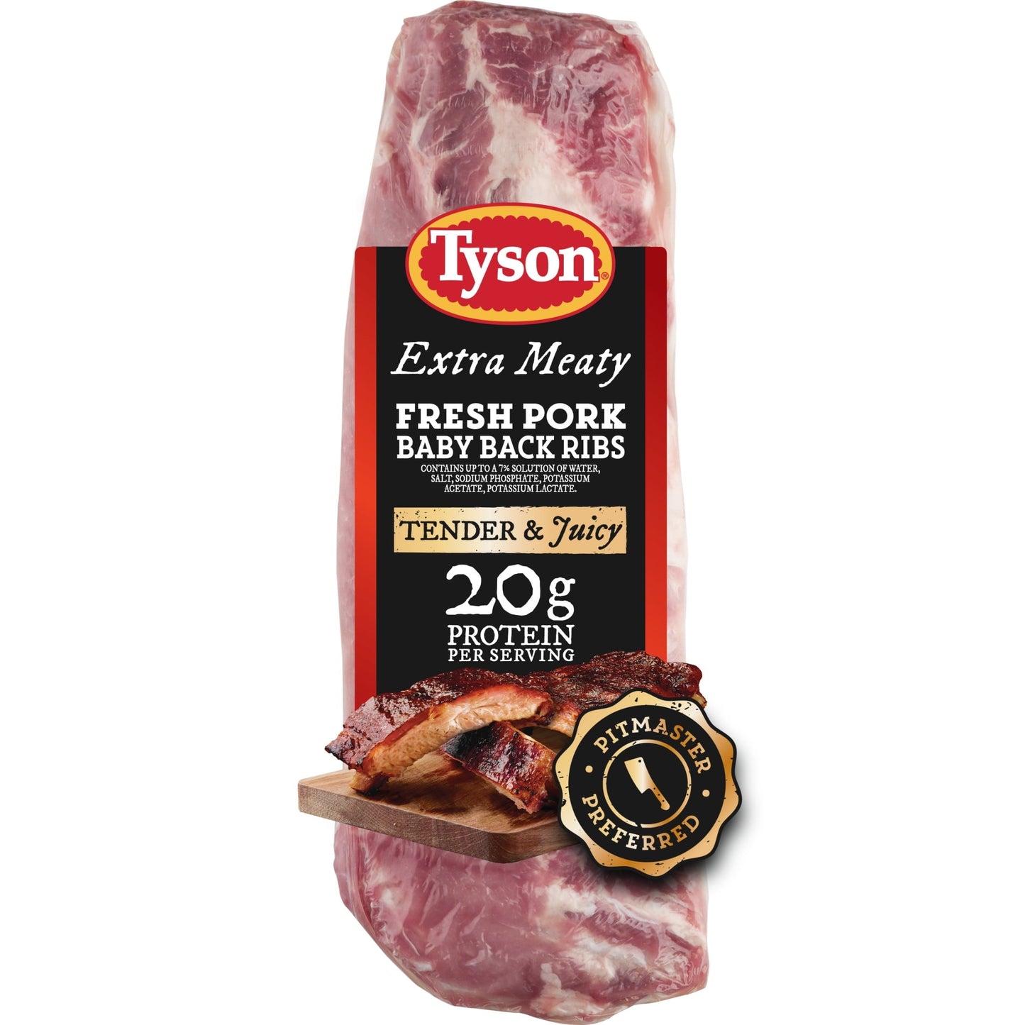 Tyson Tender & Juicy Extra Meaty Fresh Pork Baby Back Ribs, 2.9 - 4.0 lb