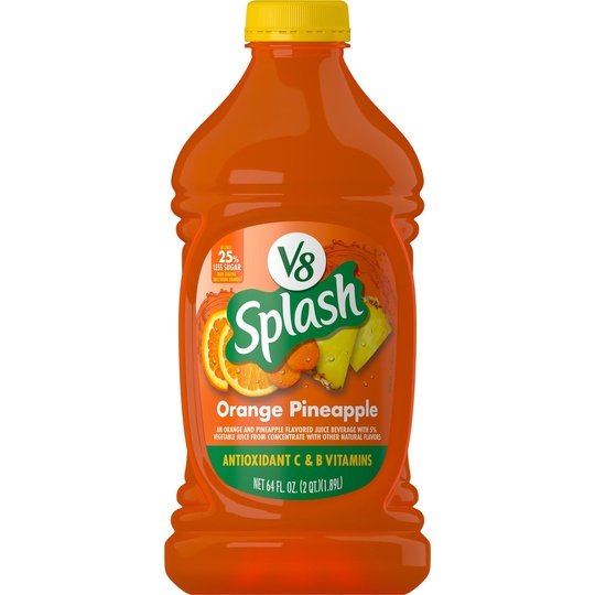 V8 Splash Orange Pineapple Juice Beverage, 64 fl oz Bottle