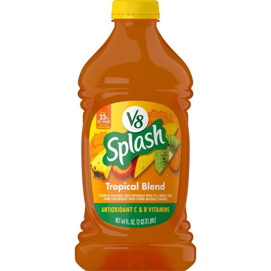 V8 Splash Tropical Fruit Blend Juice Beverage, 64 fl oz Bottle