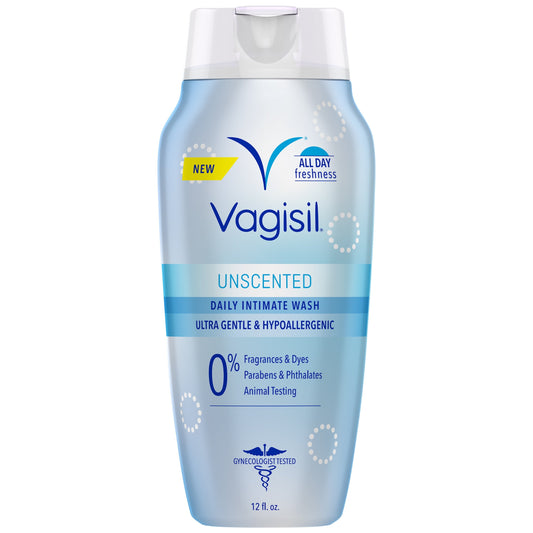 Vagisil Unscented Daily Intimate Vaginal Feminine Wash, 12 fl oz, 1 Pack