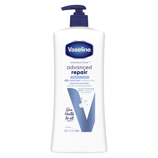 Vaseline Intensive Care Advanced Repair Non Greasy Body Lotion, Unscented, 32 fl oz