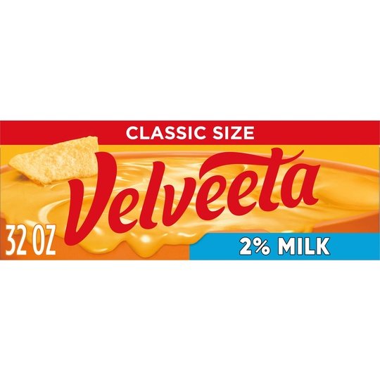 Velveeta 2% Milk Reduced Fat Meltitng Cheese Dip & Sauce with 25% Less Fat, 32 oz Block