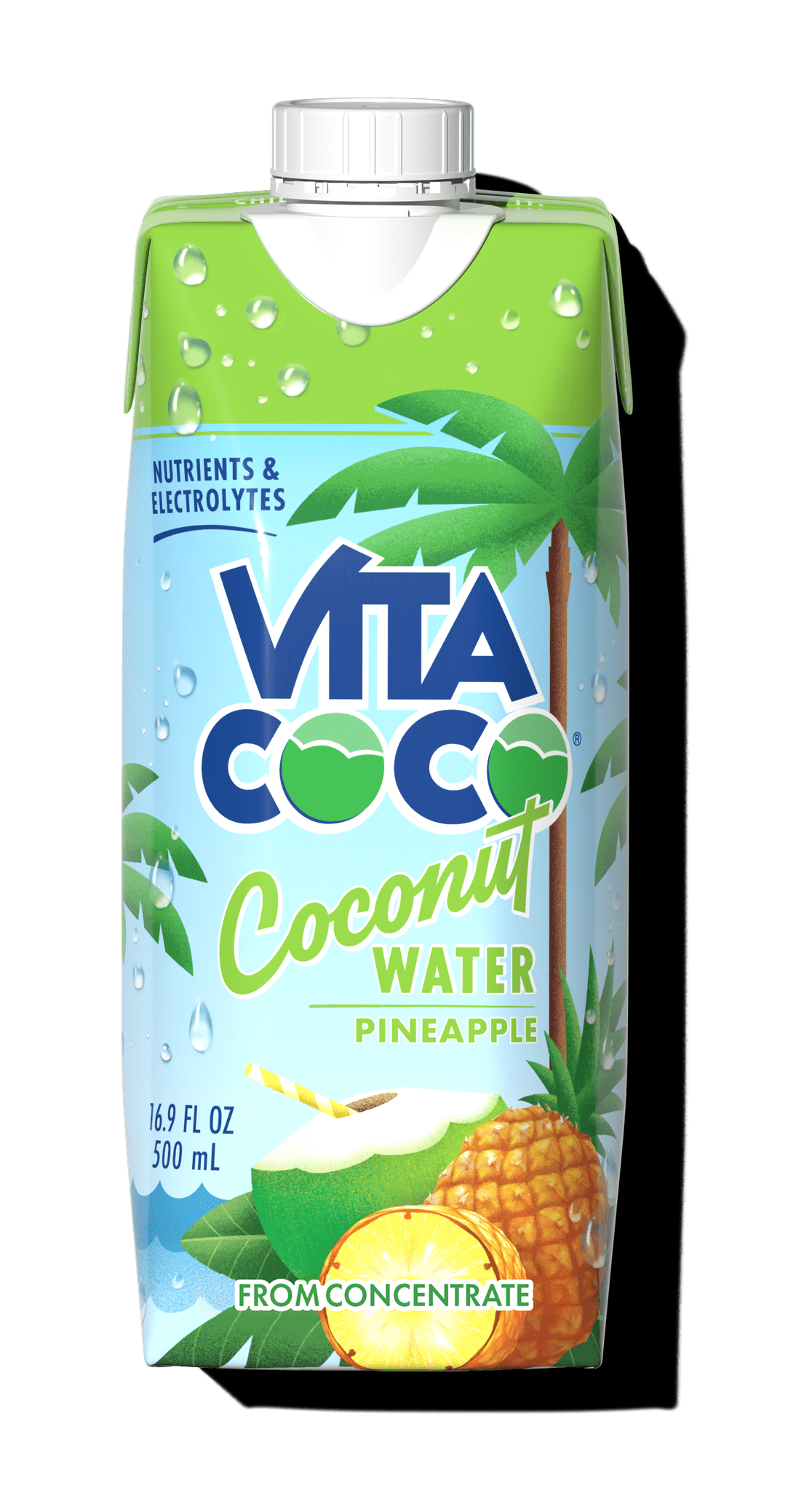 Vita Coco Coconut Water, Pineapple, 16.9 fl oz Tetra