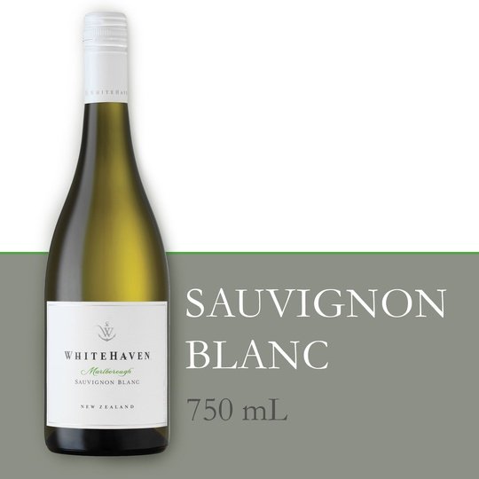 Whitehaven New Zealand Sauvignon Blanc White Wine, 750ml Glass Bottle