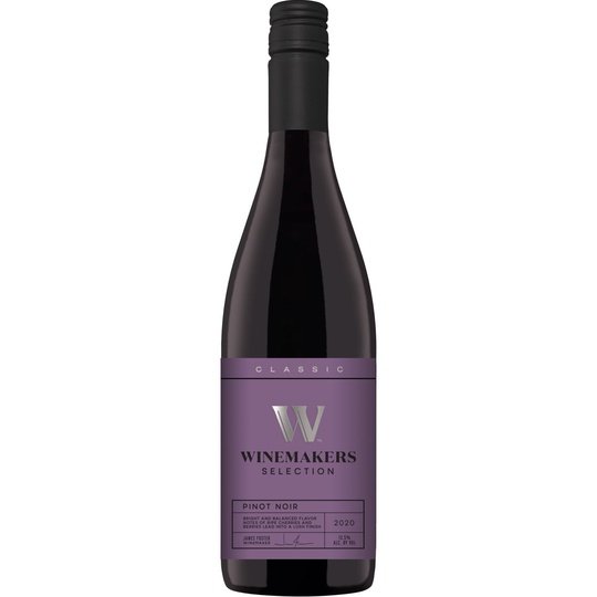 Winemakers Selection Classic Series Pinot Noir California Red Wine, 750 ml Glass, ABV 12.00%