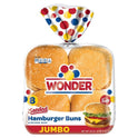 Wonder Bread Jumbo Seeded White Bread Hamburger Buns, 15 oz, 8 Count