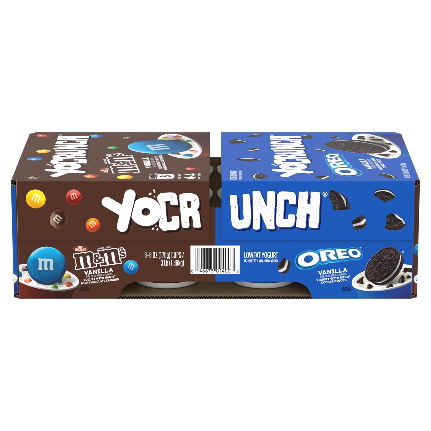 YoCrunch Low Fat Vanilla with OREO and M&Ms Variety Pack Yogurt, 6 Oz. Cups, 8 Count