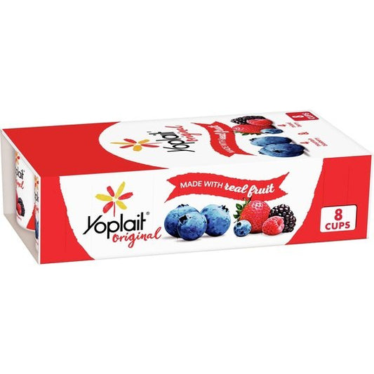 Yoplait Original Low Fat Yogurt Pack, 8 Ct, 6 OZ Fruit Yogurt Cups