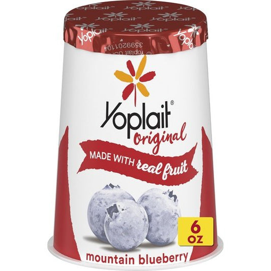 Yoplait Original Mountain Blueberry Low Fat Yogurt, 6 OZ Yogurt Cup