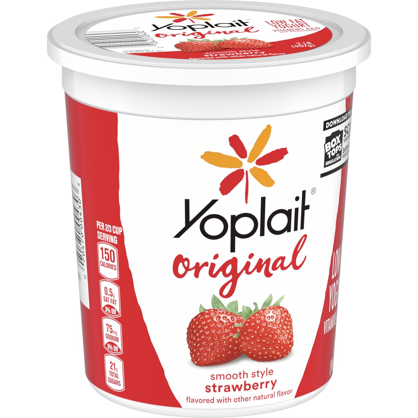 Yoplait Original Smooth Style Strawberry Flavored Low Fat Yogurt 32 OZ