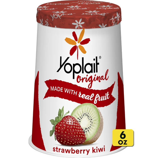 Yoplait Original Strawberry Kiwi Low Fat Yogurt, 6 OZ Yogurt Cup
