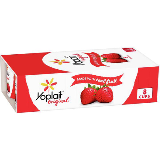 Yoplait Original Strawberry Low Fat Yogurt Pack, 8 Ct