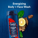 Suave Men Face & Body Wash, Energizing Sport, Bergamot and Wood, All Skin Types 18 oz