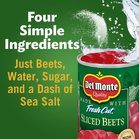 Del Monte Canned Beets Sliced Canned Vegetables, 14.5 oz Can