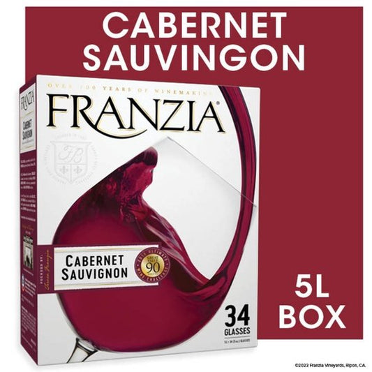 Franzia Vintner Select Cabernet Sauvignon Red Wine, 5 L Bag In Box, ABV 12.50%