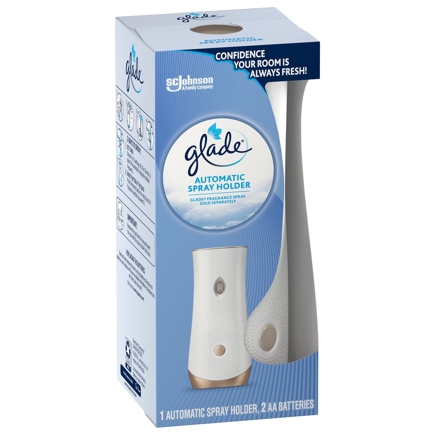 Glade Automatic Spray Holder 1 CT, Battery-Operated Holder for Automatic Spray Refill,  10.2 oz