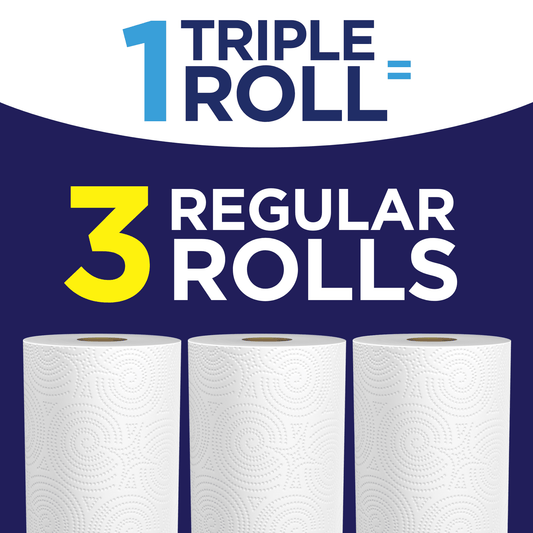 Sparkle Pick-a-Size Paper Towels, White, 3 Triple Rolls