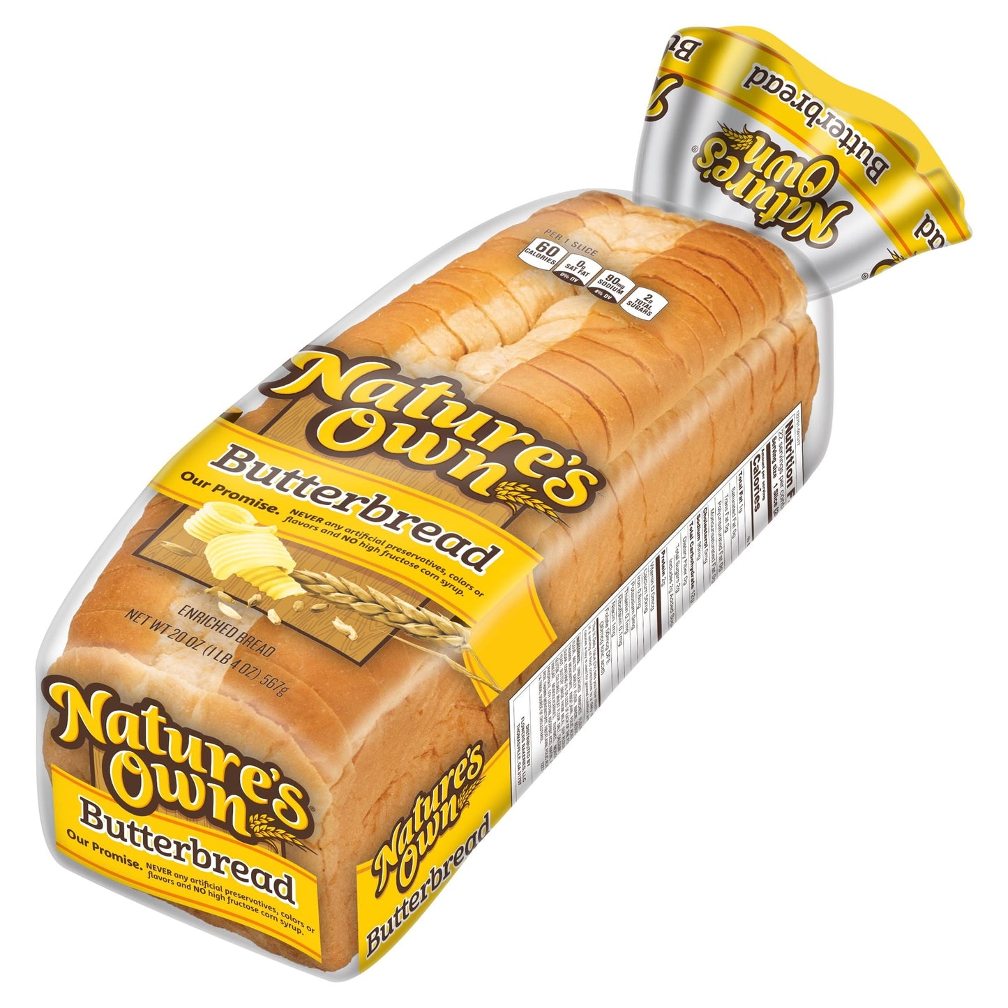 Nature's Own Butterbread Sliced White Bread Loaf, 20 oz