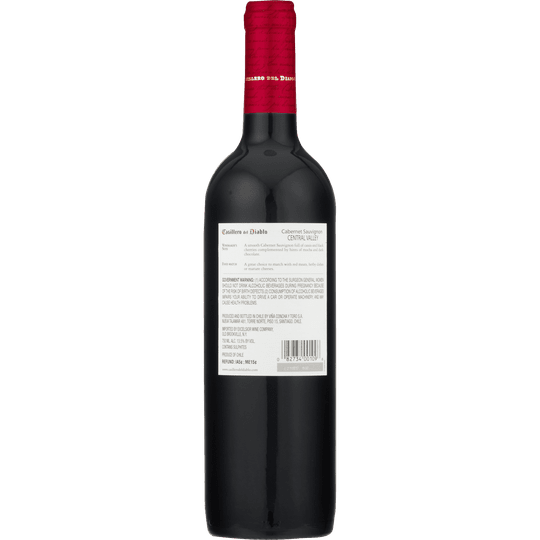 Casillero Del Diablo Cabernet Sauvignon Red Wine, Chile, 13.5% ABV, 750 ml Glass Bottle, 5-150ml Servings