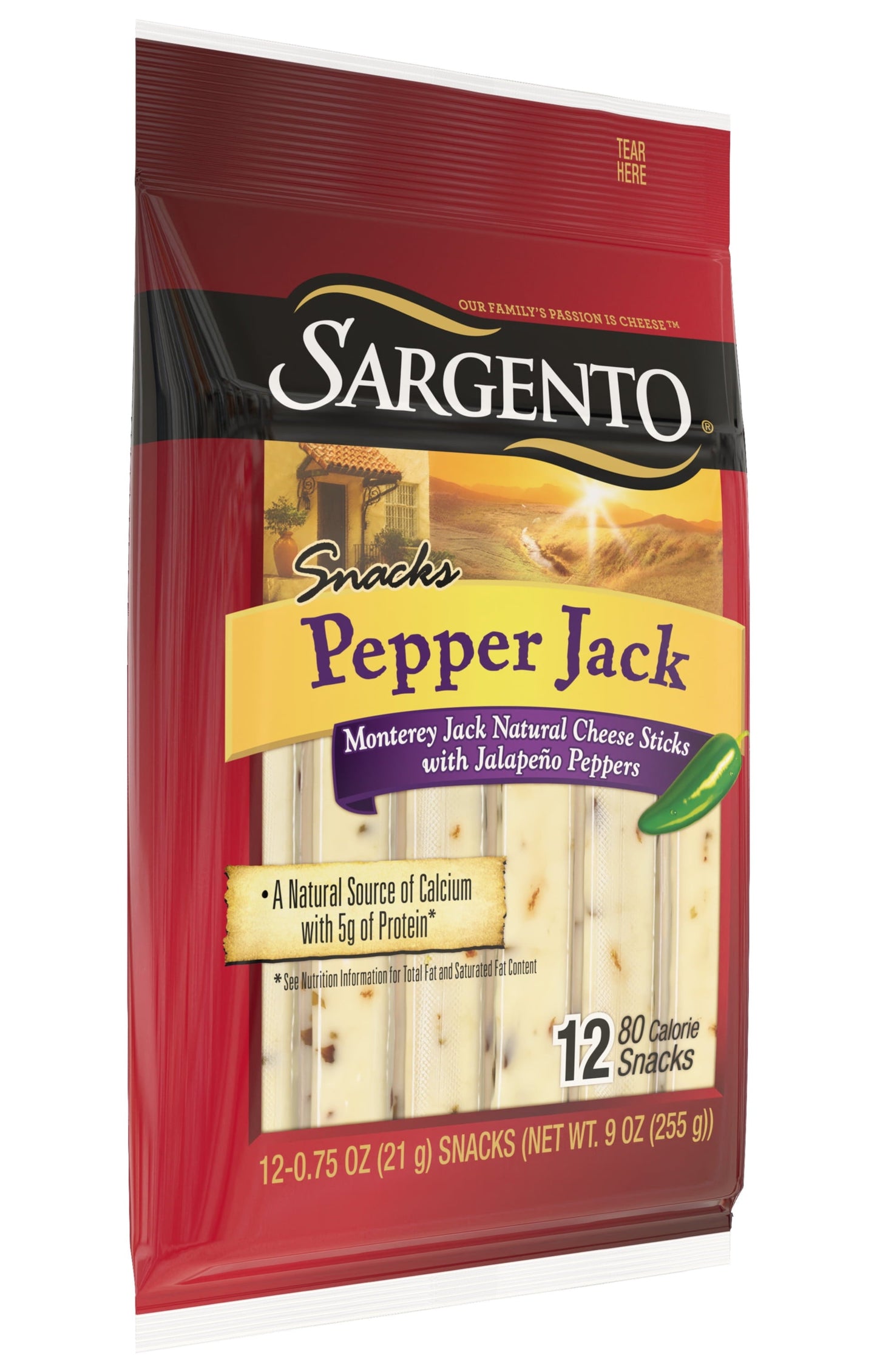 Sargento® Pepper Jack Natural Cheese Snack Sticks, 12-Count