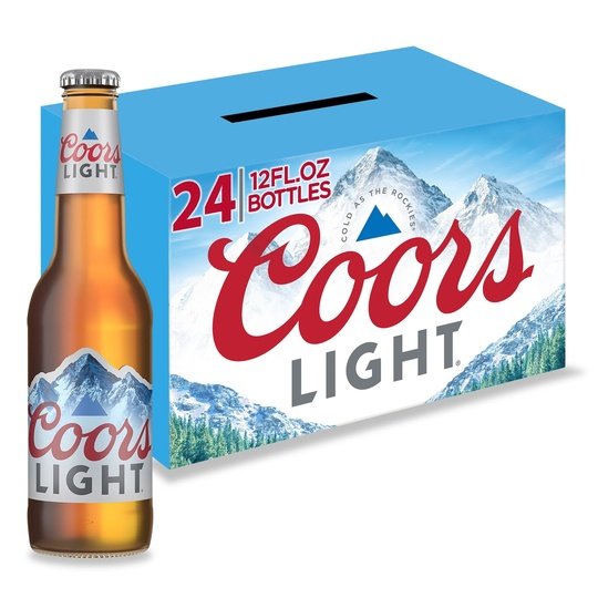 Coors Light Lager Beer, 24 Pack, 12 fl oz Bottles, 4.2% ABV