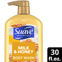 Suave Essentials Gentle Body Wash, Milk & Honey, 30 oz