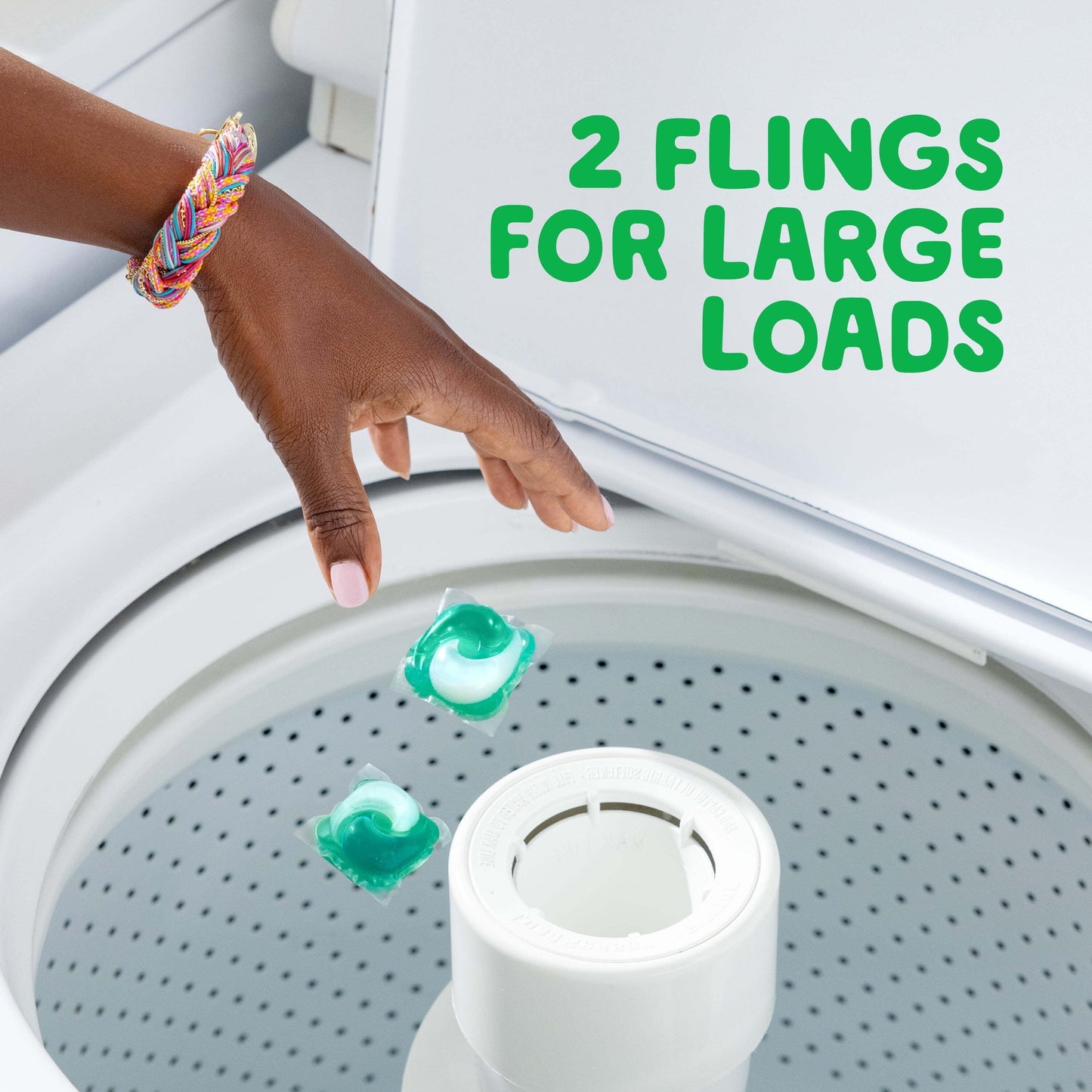 Gain Flings Laundry Detergent Soap Pacs, 60 Ct, Island Fresh