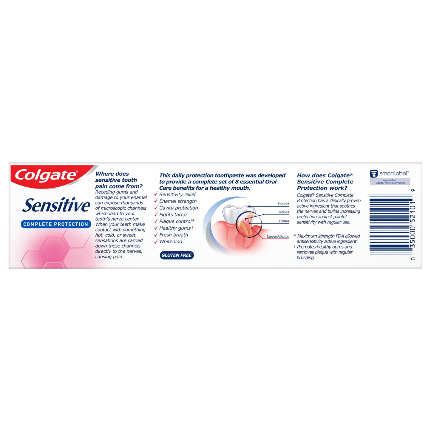 Colgate Sensitive Complete Protection Toothpaste, Sensitive Teeth Toothpaste, Mint, 6 Oz Tube