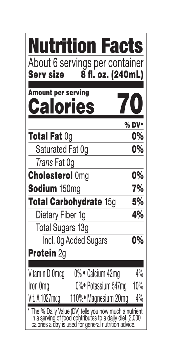 Bolthouse Farms Vegetable Juice Smoothie, 100% Carrot, 52 fl. oz. Bottle