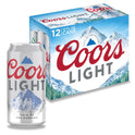 Coors Light Lager Beer, 12 Pack, 12 fl oz Cans, 4.2% ABV