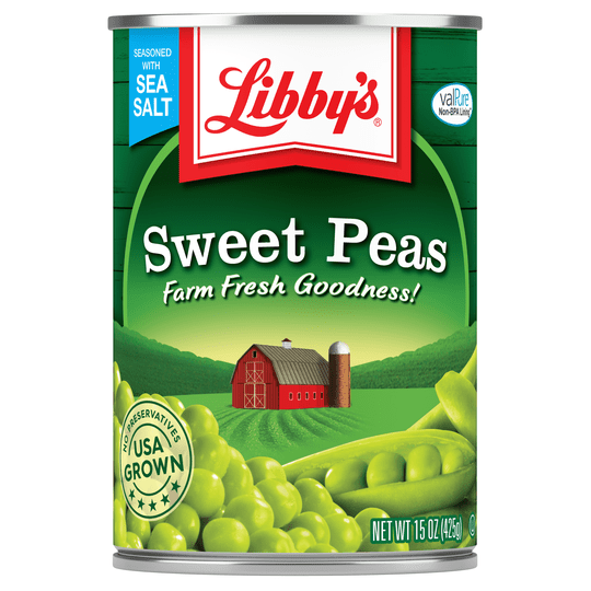 (4 Cans) Libby's Canned Sweet Peas, 15 oz