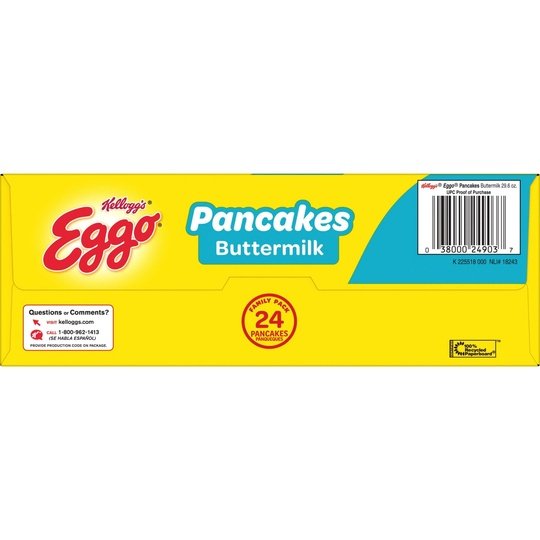 Eggo Buttermilk Pancakes, 29.6 oz, 24 Count (Frozen)