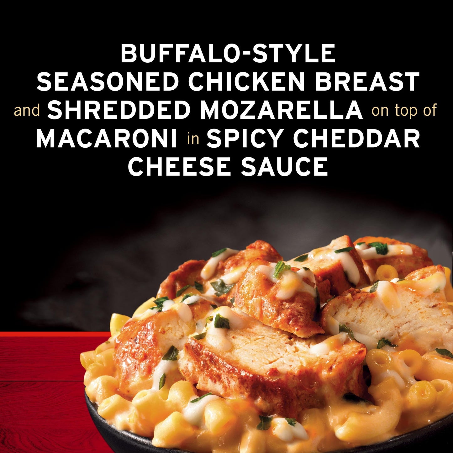 Banquet Mega Bowls Buffalo-Style Chicken Macaroni and Cheese TV Dinner Meal, 14 oz (Frozen)