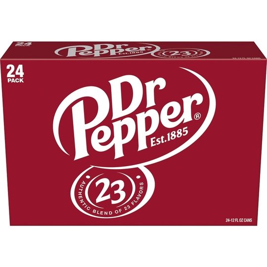 Dr Pepper Soda, 12 fl oz cans, 24 pack