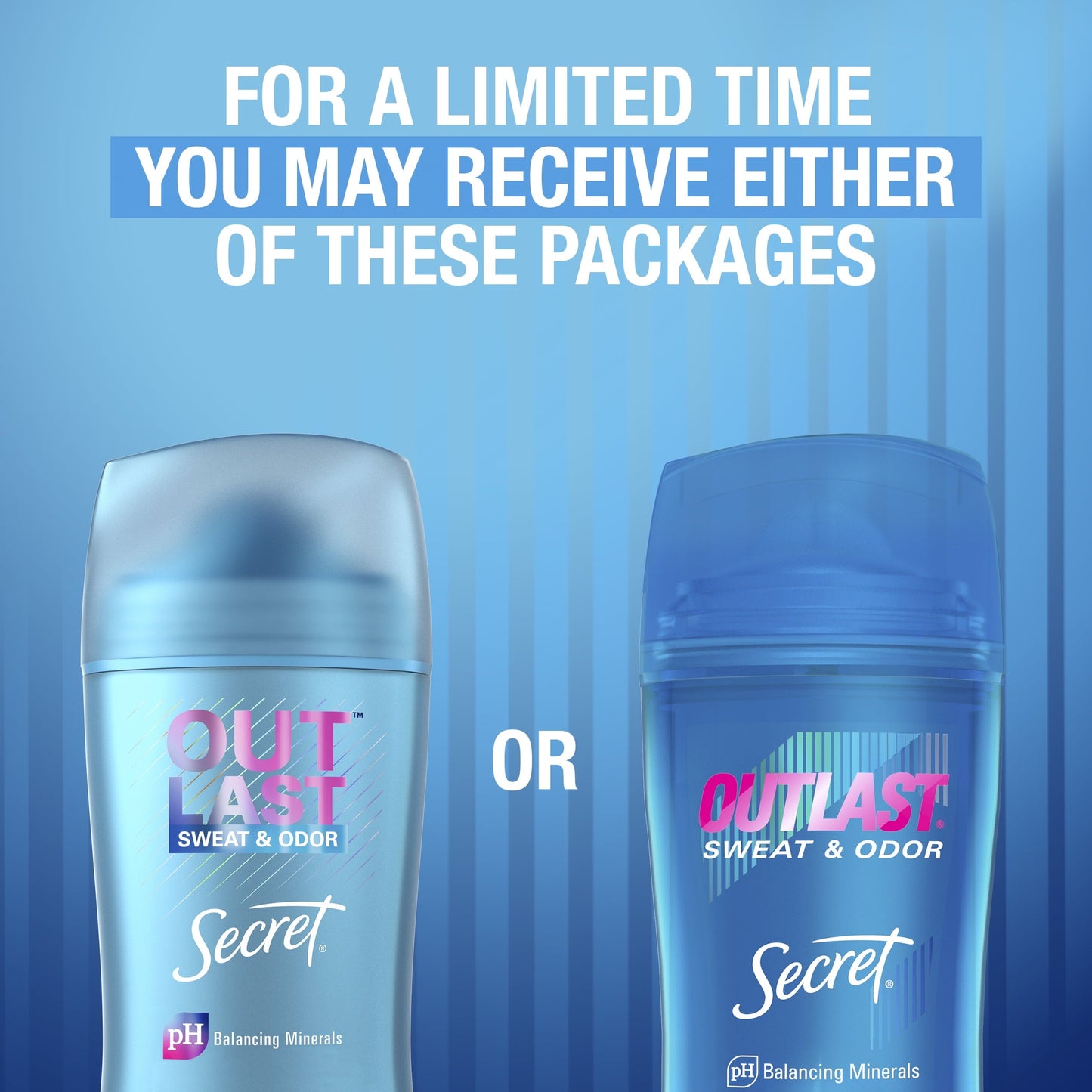 Secret Outlast Invisible Solid Antiperspirant and Deodorant Completely Clean, 2.6 oz Pack of 2